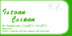 istvan csipan business card